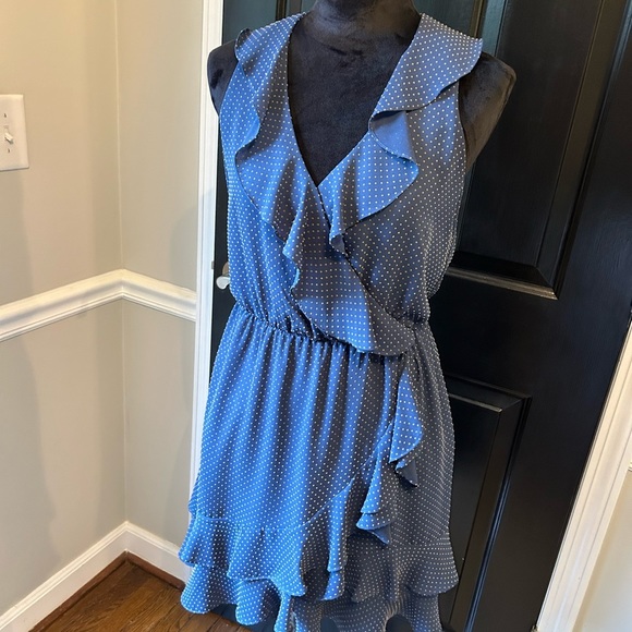 Sachin + Babi Dresses & Skirts - SACHIN + Babi size 2 dress lined beautiful navy dress with gold dots RARE
